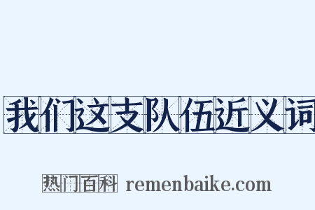 我们这支队伍近义词是什么意思的图片